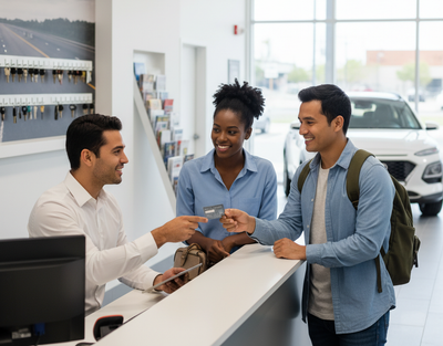 Can I rent at LAX with a debit card only?