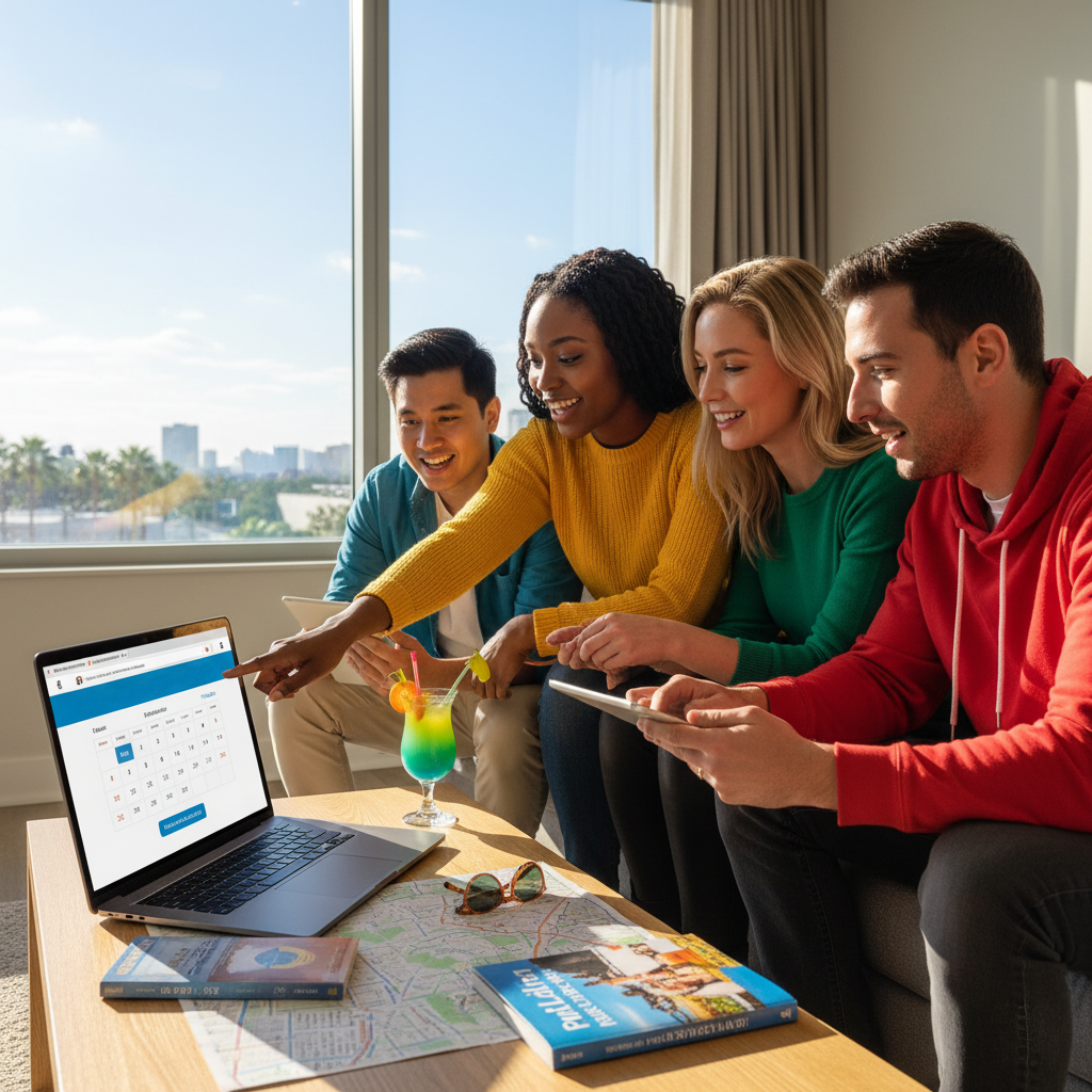 How early should I book a rental car for Orlando during peak season?