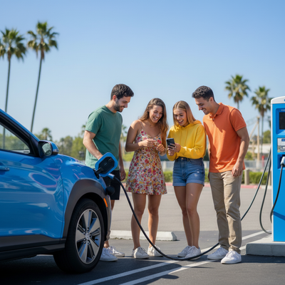 Can I Take a Rental EV to Disneyland and Charge During the Day?