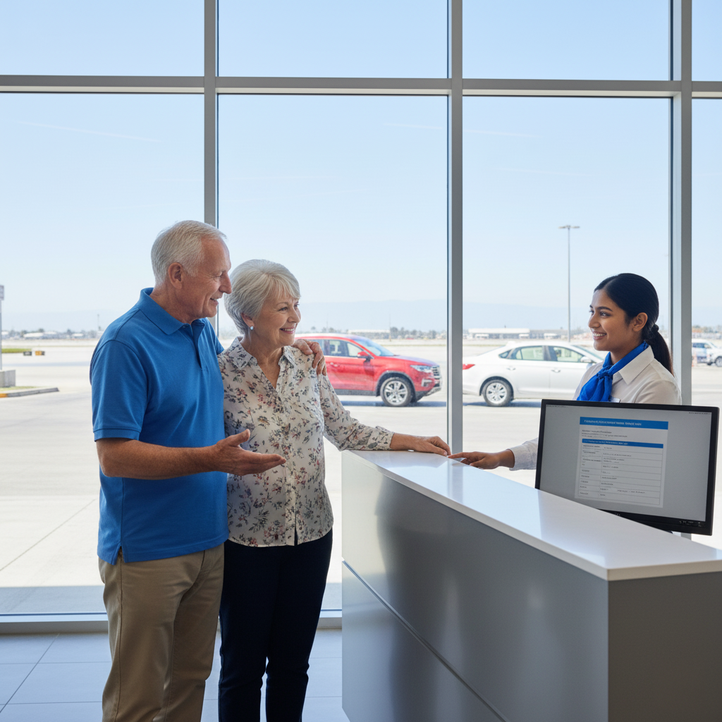Are there age limits for senior drivers (70+) at Los Angeles (LAX)?