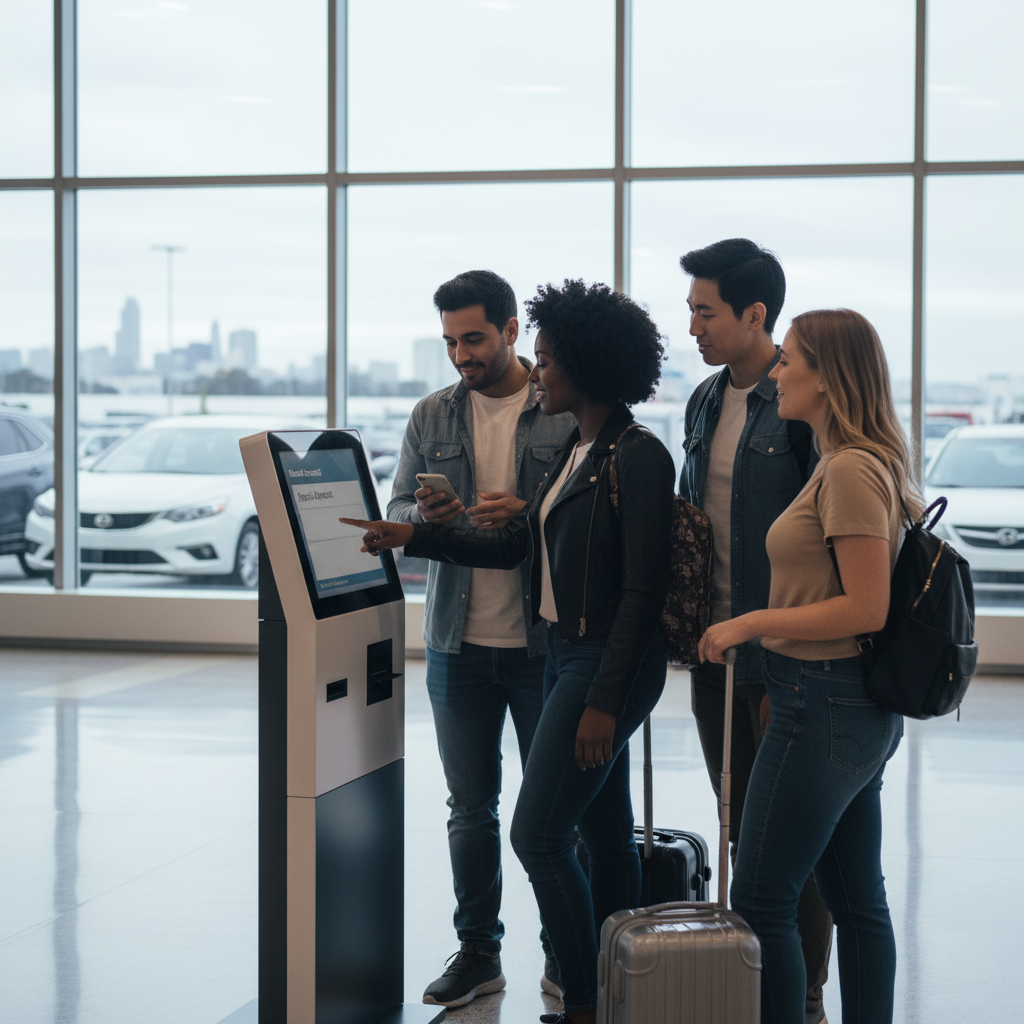 How much is the deposit at SFO for a rental vehicle?