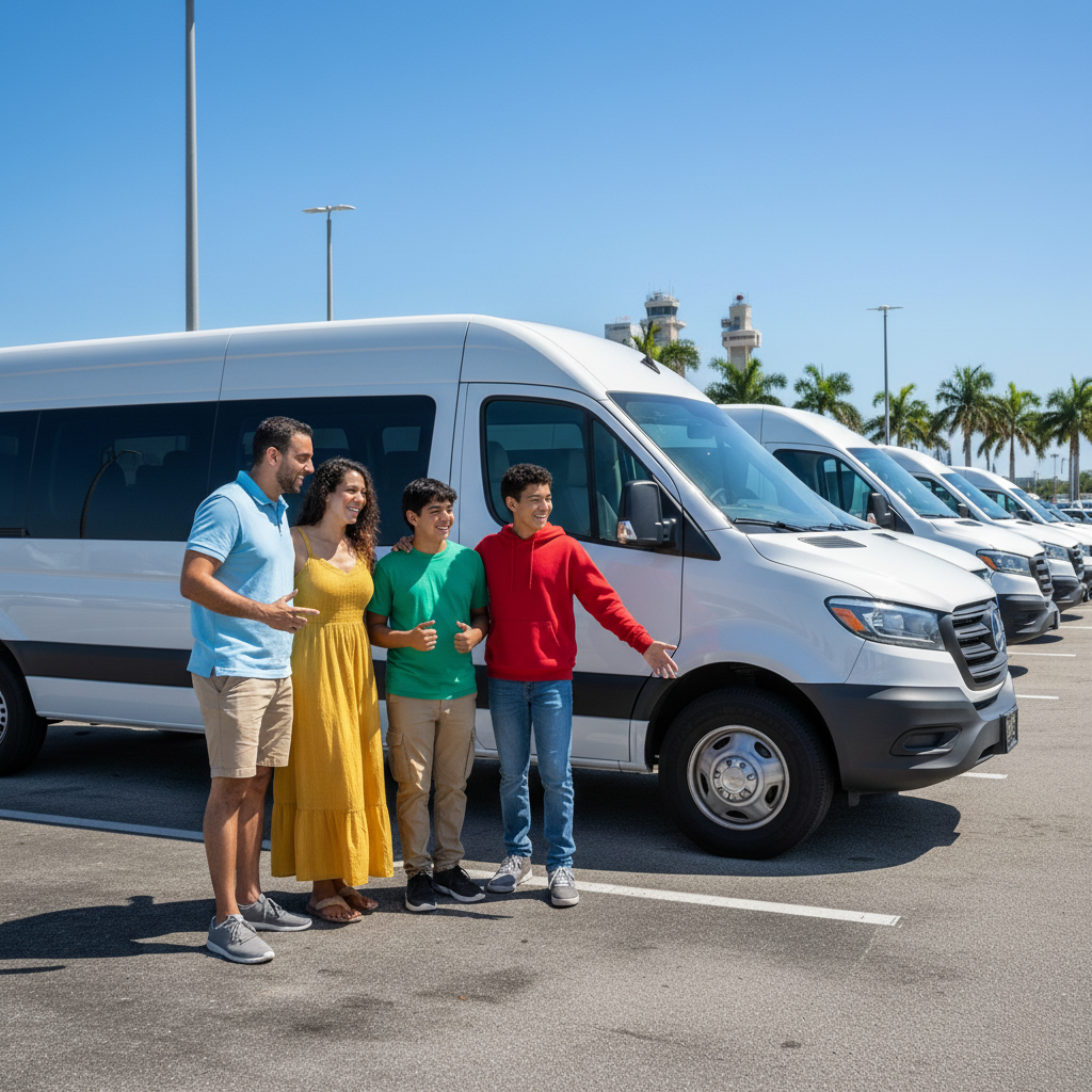 Where to rent a 10‑ or 12‑passenger van at Miami Airport