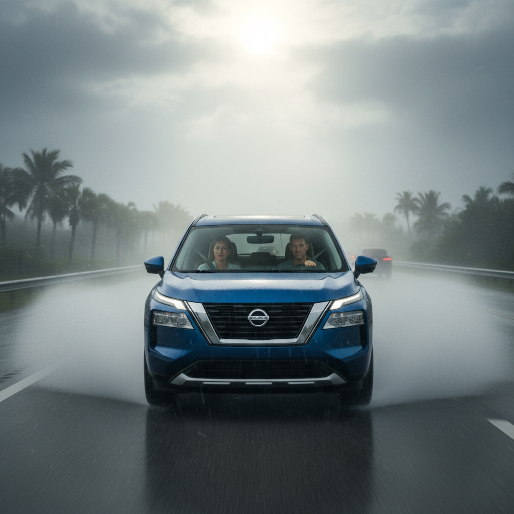 Florida Rain & Fog: Hydroplaning Safety for Rental Car Drivers
