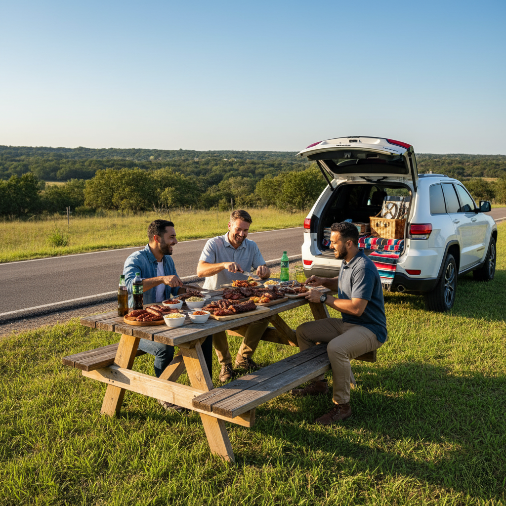 Taylor & Driftwood BBQ Loop: Louie Mueller + The Salt Lick by Car