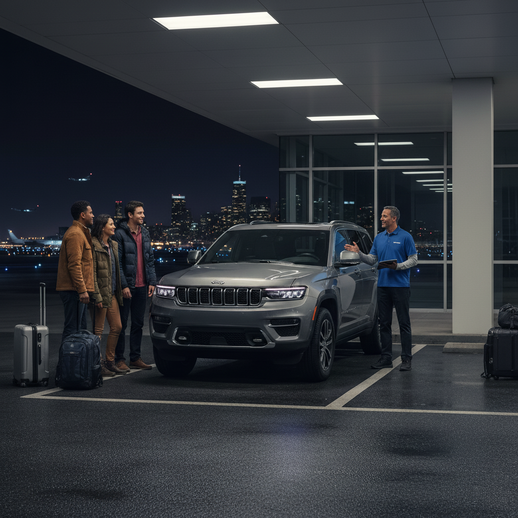 Which rental companies stock 4WD/AWD SUVs at New York JFK?