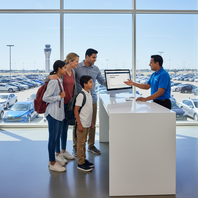 How much is the rental car deposit at Newark (EWR)?