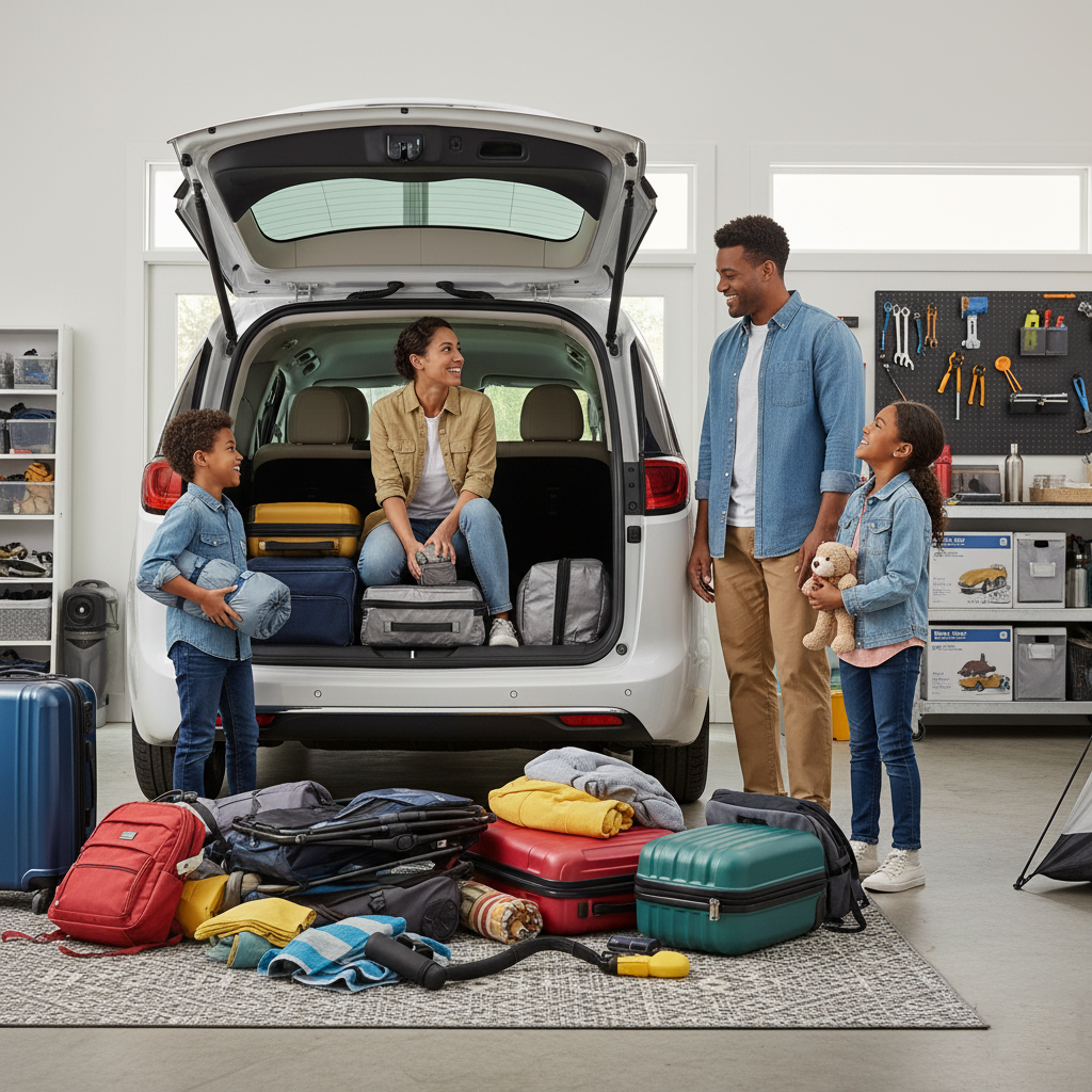 Family Road Trip Packing for Rentals: Trunk Math & Space Savers