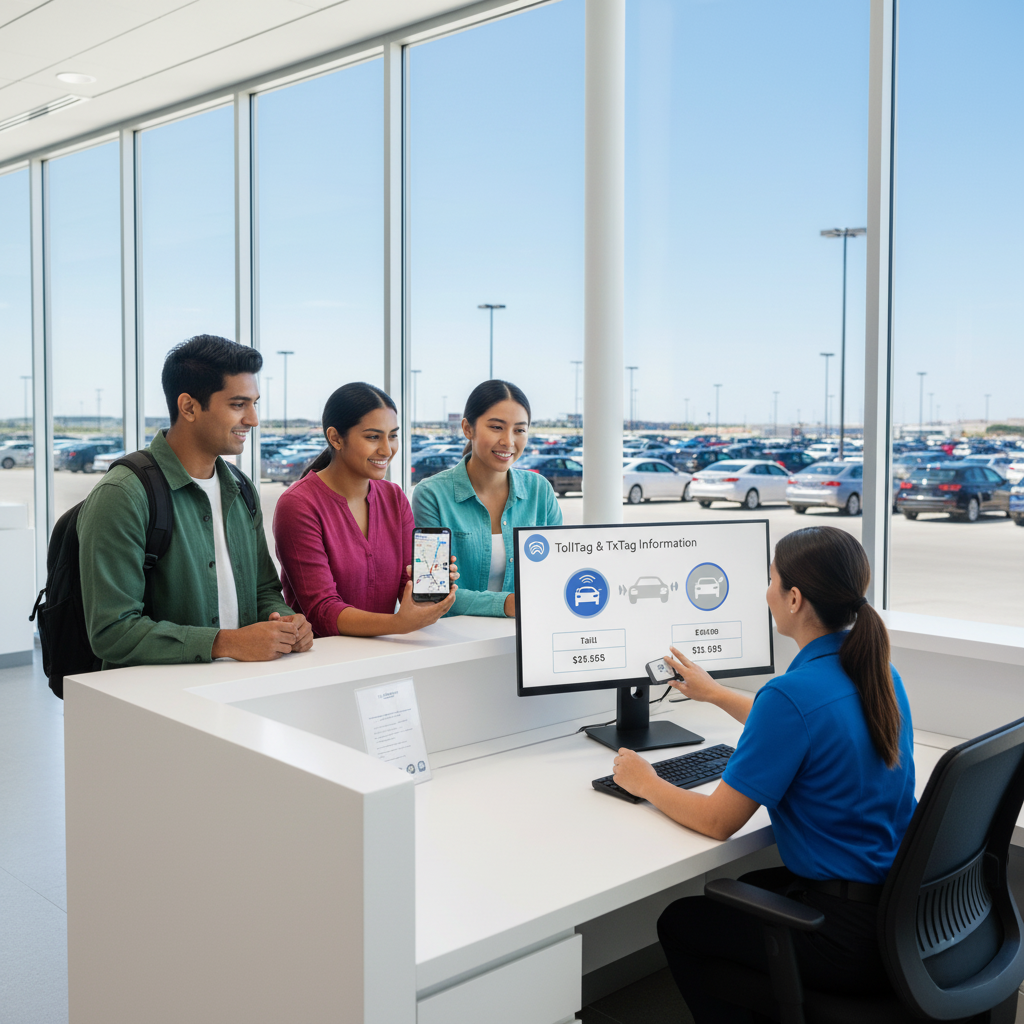 How do tolls work with a rental from Dallas–Fort Worth (DFW)?