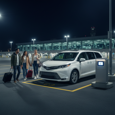 Where do I return a rental car at SEA during late-night flights?