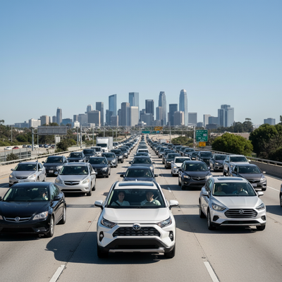Are Phoenix HOV lanes open to rental cars with two passengers at rush hour?