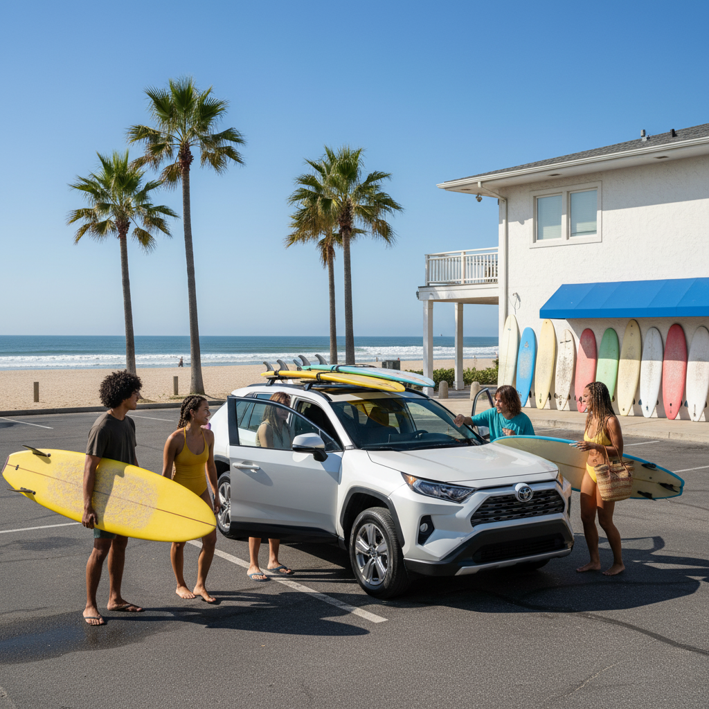 Orlando to Cocoa Beach by Rental Car: Surf, Parking & Ron Jon Stop
