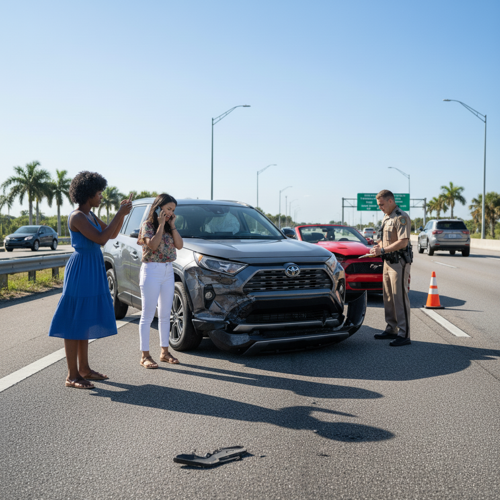 What should I do after a rental car accident in Florida?