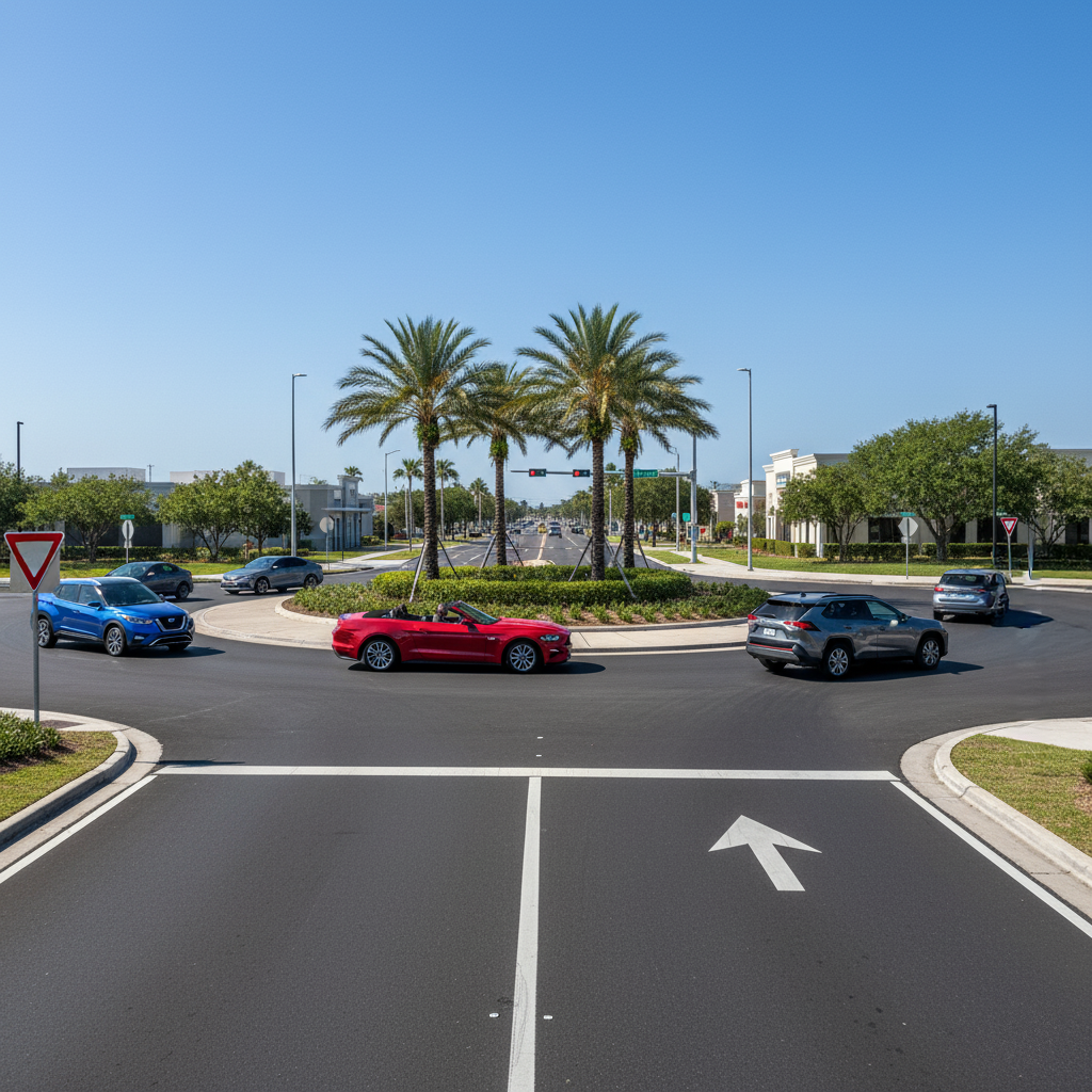 Roundabouts, 4‑Way Stops & Right on Red: U.S. Driving Rules