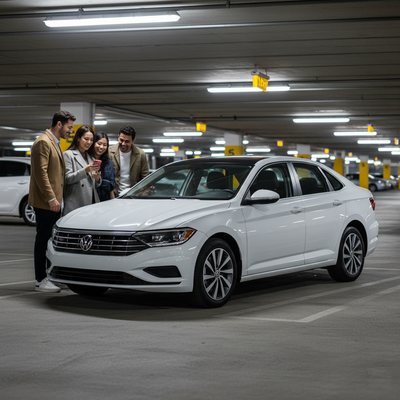 Where can I safely park a rental car near Times Square overnight?