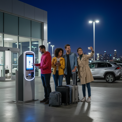 How do after-hours car rental pickup and drop-off work at LAX?