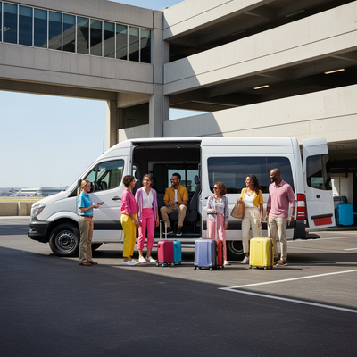 Where can I rent a 10‑ or 12‑passenger van at Chicago ORD?