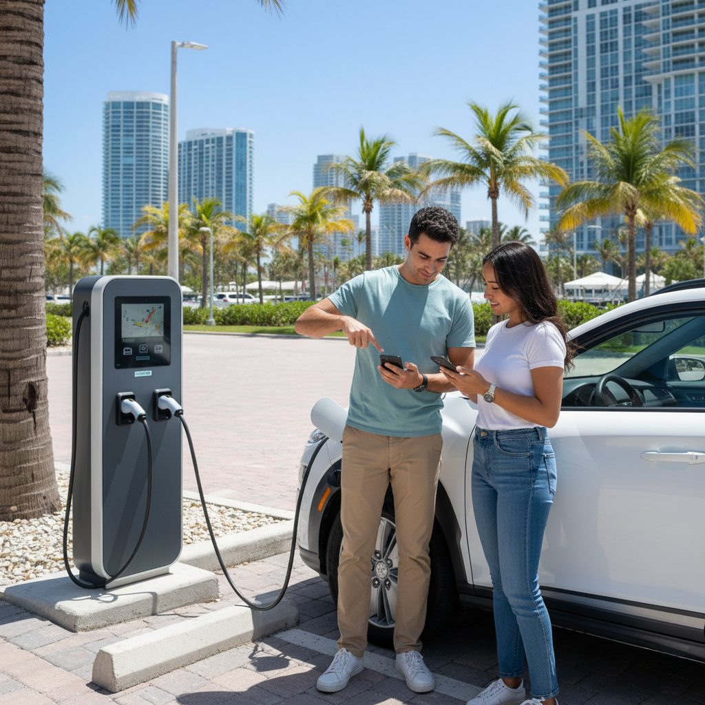 Miami EV Charging Map for Renters: South Beach, Wynwood & Brickell