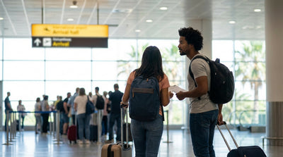 The bright and busy car rental center at Miami International Airport with travelers waiting in line