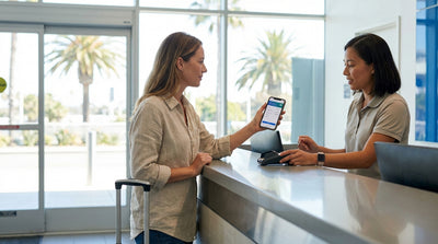 A convertible on a car hire road trip driving along a sunny coastal highway in California