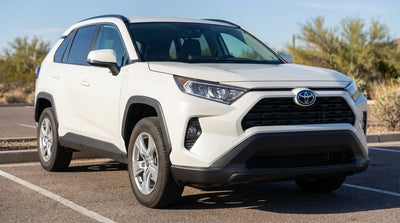 Front of a modern car hire in Texas with an empty license plate bracket on the bumper