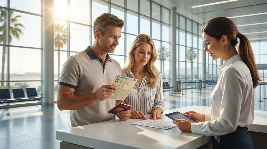 A convertible car rental driving down a sunny, winding coastal highway in California