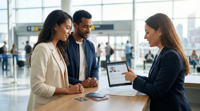 A person holding up the keys to their car hire on a busy street with yellow cabs in New York City