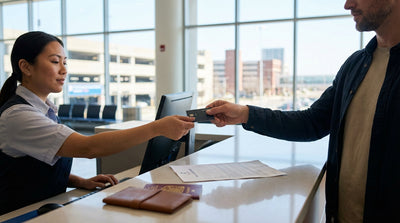 A modern car rental parked with the rolling hills of Pennsylvania in the background