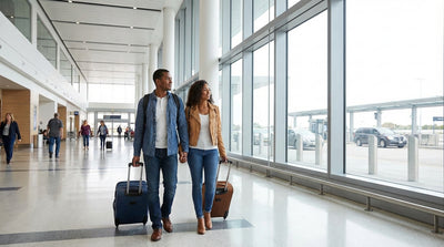 The car rental shuttle bus pickup area outside of Terminal B at LaGuardia Airport in New York City