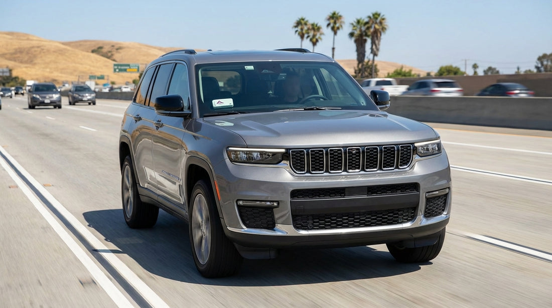 View from a car hire of the FasTrak express lanes on a sunny California highway