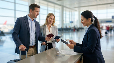 A silver convertible car rental driving along a sunny coastal highway lined with palm trees in Florida