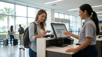 A row of clean vehicles available for car hire in a sunny Orlando airport parking lot