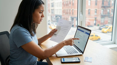 A modern white car hire parked on a busy street with yellow taxi cabs in New York City