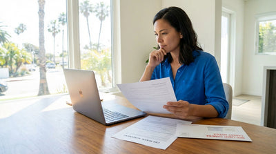 A car hire waits at a traffic light at a busy intersection in Miami under a red light camera