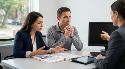 A red car hire driving on a winding road through the rolling green hills of Pennsylvania