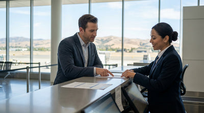 A row of cars available for car hire at the San Francisco International Airport rental center
