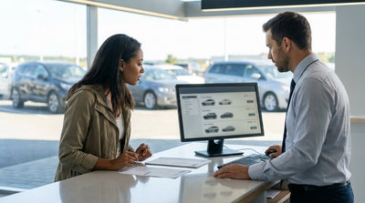 A row of different vehicles available for car hire at an airport parking lot in the United Estates