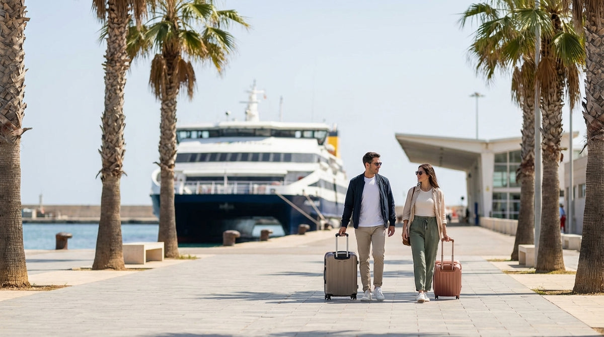 A scenic drive in a Los Angeles car hire along the coast towards the Long Beach ferry terminal
