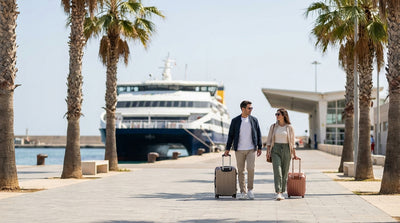 A scenic drive in a Los Angeles car hire along the coast towards the Long Beach ferry terminal