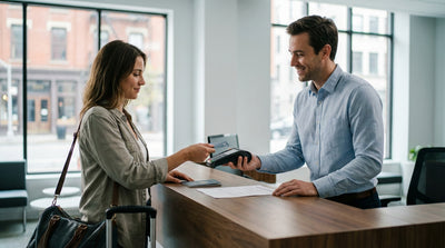 A modern car hire driving on a scenic highway through the rolling green hills of Pennsylvania