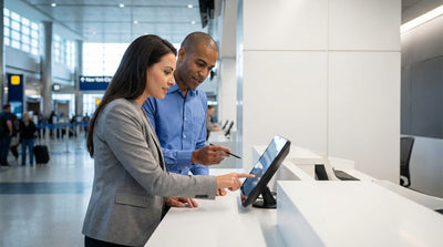 A person unlocks their car rental on a busy street in New York with yellow taxi cabs in the background