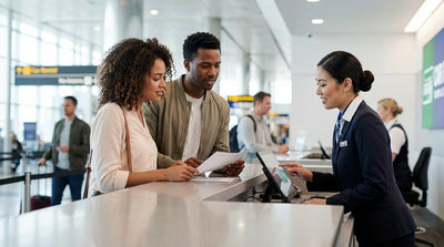 A driver with keys next to their car rental on a busy street in New York with yellow cabs passing by