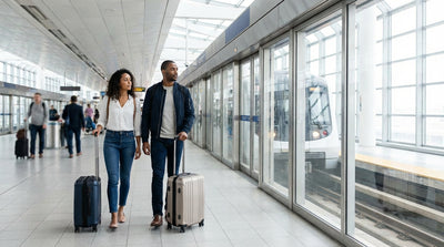 The JFK AirTrain at a station in New York, where passengers connect to their car rental pickup location