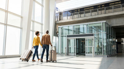 The JFK AirTrain arrives at the station for passengers picking up their car rental in New York