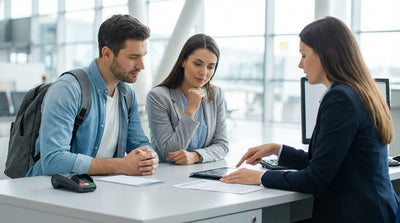 A car rental driving along a sunny coastal highway in the United States